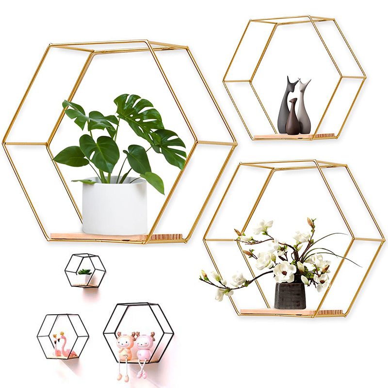 3Pcs/Set Hexagon Shape Iron Wa - Sustainable Living Eco Friendly 评论和价格