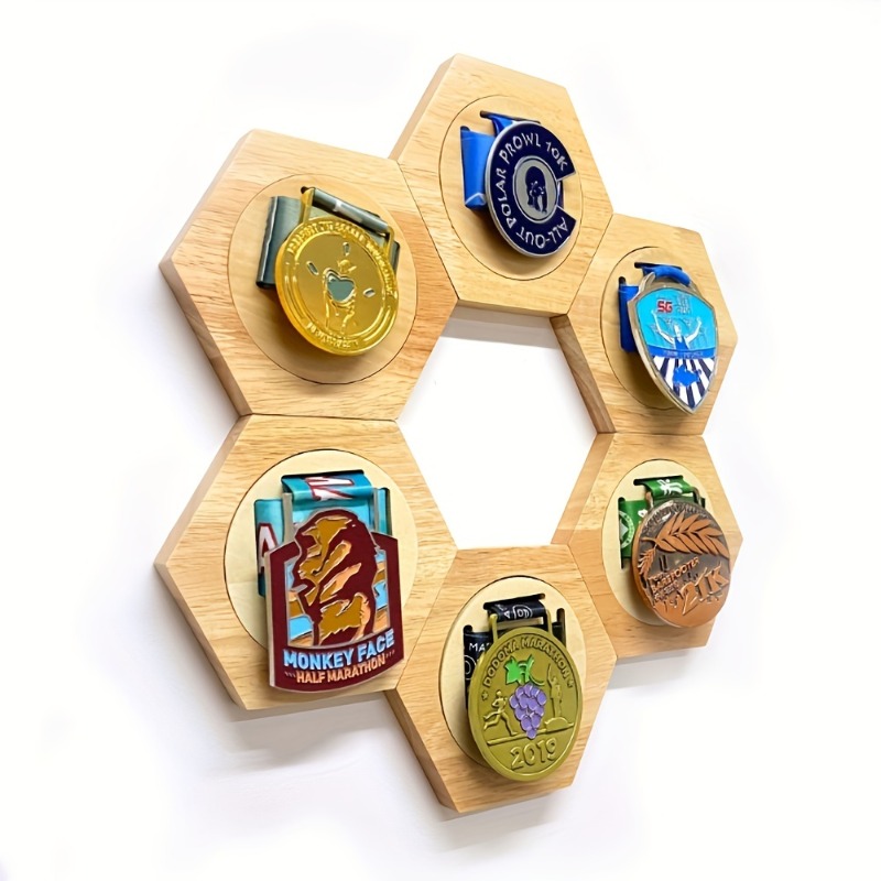 6Pack Hexagonal Wooden Medal D - Sustainable Living Eco Friendly 评论和价格