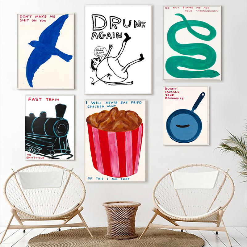 David Shrigley Posters Humorou - Sustainable Living Eco Friendly 评论和价格