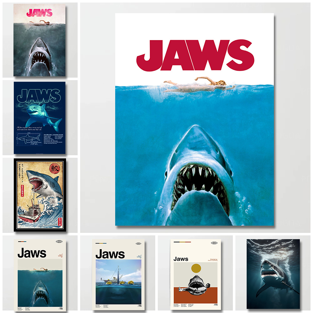 Jaws Posters  Shark Canvas Pai - Sustainable Living Eco Friendly 评论和价格