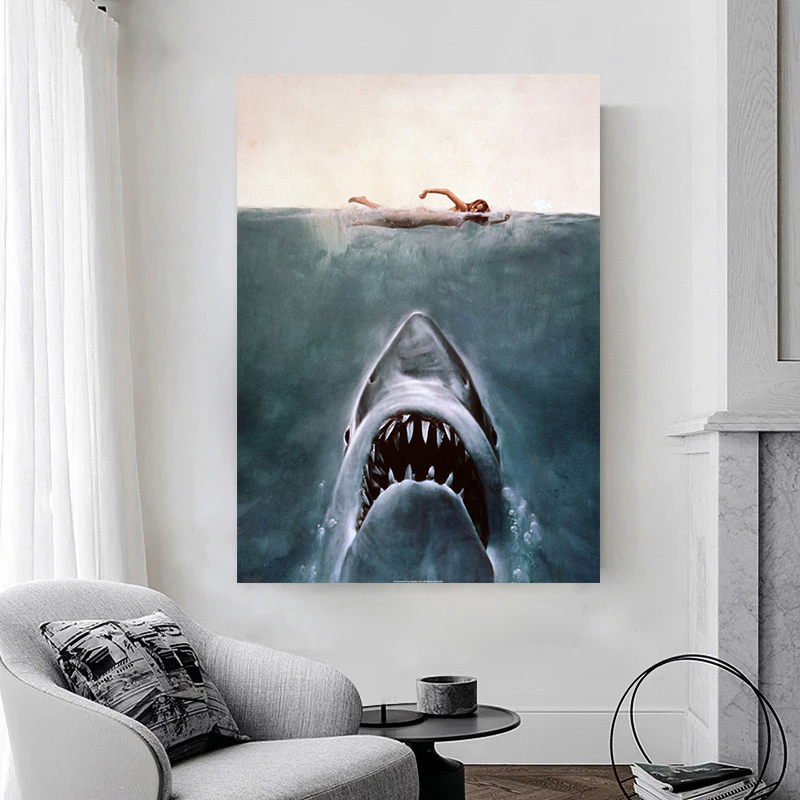 Jaws Posters  Shark Canvas Pai - Sustainable Living Eco Friendly 评论和价格